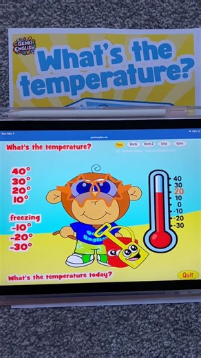 Free English lesson of the week : What’s the temperature today? Great for teaching weather!