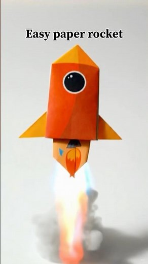 DIY How to make paper rocket easily #origami #papercraft #art #diycrafts