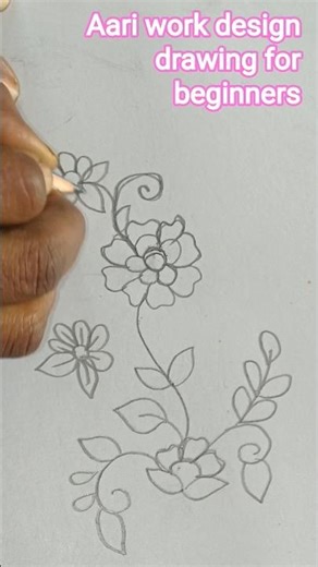 aari work hands design drawing for beginners#trending