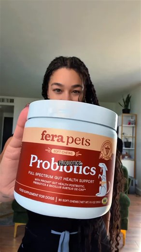 Ashley the Licensed Veterinary Technician on Instagram: "#ad @fera.pets Use the code ASHLEYTVN for 20% off all full-priced supplements until 3/31! Gut health isn’t just a human thing — it matters for dogs, too. Vet-created, NASC certified, and made with clean, transparent ingredients, @FeraPets Probiotics Soft Chews support digestion, immunity, and overall wellness. #ferapets #ferapartner #probiotics"