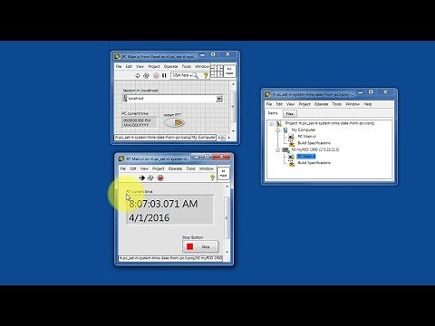 LabVIEW code: Set RT system time/date from PC (expected results)