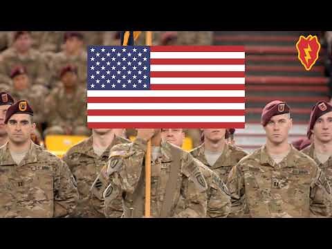 "Tropic Lightning" American soldier march