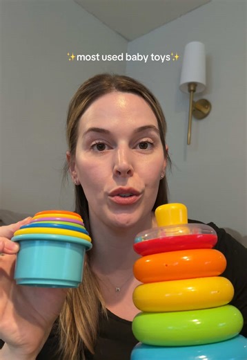 Our most used baby toys #firsttimemom #babytoys #babytoy #babyshowergifts @Fisher-Price @The First Years