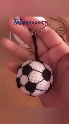 crochet soccer ball⚽ keychain#crochet #crochetkeychain #smallbusiness #shorts