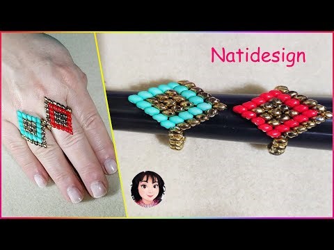 ANILLOS ÉTNICOS CON SUPERDUO🎨🙏Tutorial- ETHNIC RINGS WITH SUPERDUO