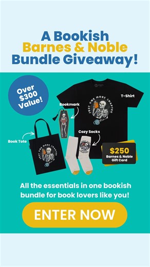 Enter Bookfinity’s Bookish Barnes & Noble Bundle Giveaway for a shot at a $250 Barnes & Noble gift card plus “Just One More Chapter” merch worth over $300 total. | Bookfinity