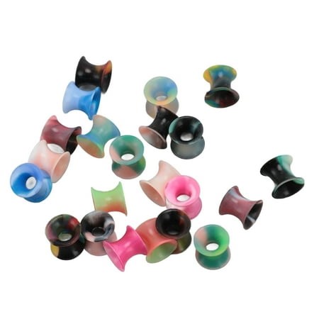 Silicone Ear Gauges Plugs, Ear Piercing Tunnel Set Multiple Color Smoothing Surfaces  for Outdoor Wear for Women - Walmart.ca