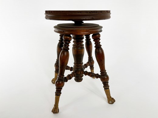 Antique Victorian Piano Stool - Etsy