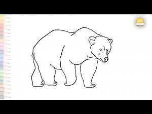 Brown bear drawing easy | Easy drawings | How to draw Brown bear step by step | #artjanag | #art
