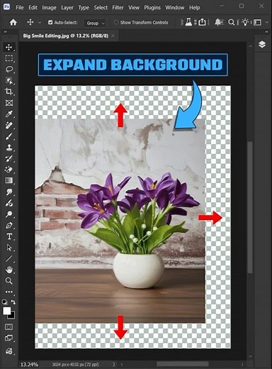 Photoshop 2026 Tips: How to Expand Complex Image Backgrounds Without Stretching It! #shorts