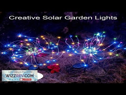 2 pcs LED Solar Power Firework Fairy Light for Outdoor Garden Christmas Decor