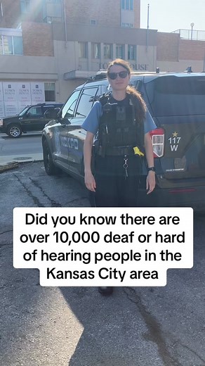 With September coming to an end we would like to recognize #nationaldeafawarenessmonth We are proud to have Officer Willmon as an officer fluent in ASL. #kckpd #deaf #deaftiktok #community #coda #asl #signlanguage #cops #femaleofficer #police #femalepoliceofficer #womancop