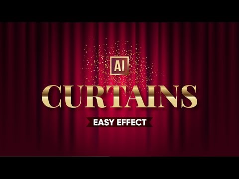 CREATE A VECTOR CURTAIN EFFECT USING MESH TOOL | TUTORIAL IN ADOBE ILLUSTRATOR