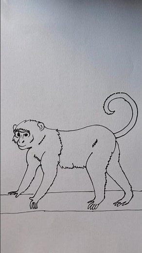 how make monkey easy for beginner #viral #art #sorts