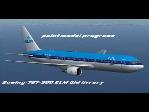 Repainting process Boeing 767-300 KLM Old livrey