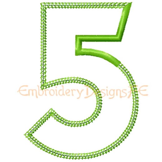 Numbers Applique Embroidery Design | 13 Sizes | Wide Satin Stitch | Jersey & Birthday Numbers | Machine Embroidery File | Instant Download - Etsy