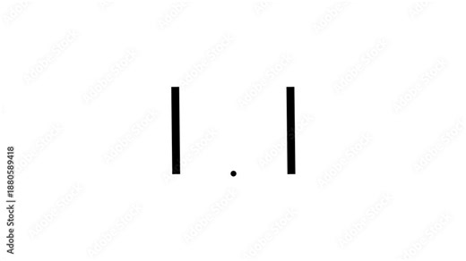 Two thick black vertical lines with a black dot in between on a white background parallel punctuation