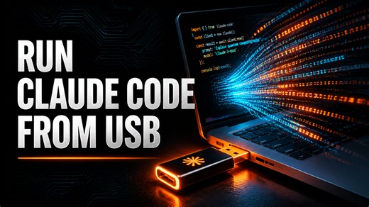 How to Run Claude Code From a USB Drive (Free, Portable, No GPU)