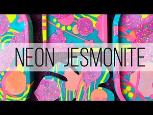 Neon Jesmonite Terrazzo with Abstract Neon Design