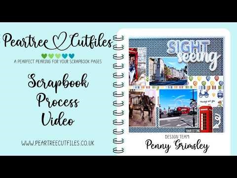 Scrapbook Process | Double Page | “Sight Seeing” | Peartree Cutfiles + Echo Park | Layout 95