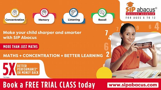 Unlock your child's full potential with the power of the SIP Abacus! Does your child struggle with maths or find it difficult? Introduce them to the magic of the SIP Abacus, our abacus program not only enhances arithmetic skills but also boosts concentration and memory. Enroll your child today and let them fall in love with maths again. | SIP Abacus India