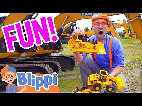 PLAY and LEARN Construction Vehicles with Blippi! | Children Toys | Educational Videos For Kids