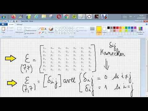 Algèbre linéaire - Matrice unité ou identité et symbole de Kronecker