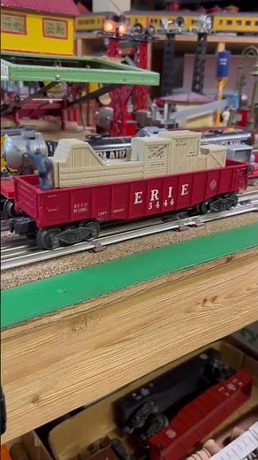 Cop Chases Hobo on the Train 1957 Lionel 3444 Animated Gondola