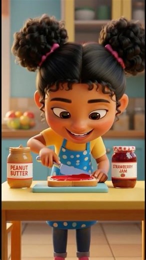 Ava Makes a Peanut Butter and Jam SandwichFun Kids Cooking Story