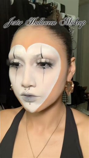 Jester Halloween Makeup 🖤 #halloweenmakeup #halloween