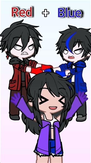 Colour mixing!!! ❤️+💙=💜✨ #Aphmau #aphmaucrew #aphmauedit #Ein #Aaron