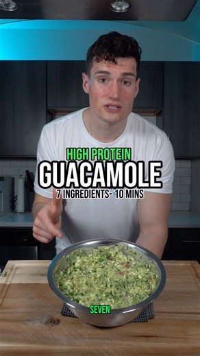 Protein guacamole✅ Enjoy the recipe!⬇️ ▪️4 Avacados ▪️1 onion (red or white) ▪️1 Roma tomato ▪️2 jalapeno peppers ▪️2 limes worth of lime juice ▪️1 cup cottage cheese ▪️1 bunch of cilantro ▪️ one serving is one cup and one cup is 220 calories with 10 g of protein For over 250 macro friendly recipes, tip sheets for success, budget friendly grocery lists, and all of my simple expert tips - check out the Total Weight Loss Cookbook for everything you need to maximize your health and weight loss goal