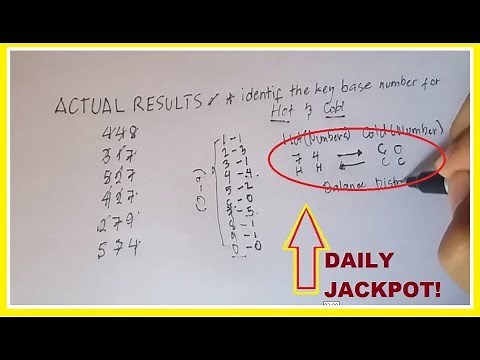 Pick 3 Lottery Hot and Cold Numbers Selection to win the Jackpot Daily