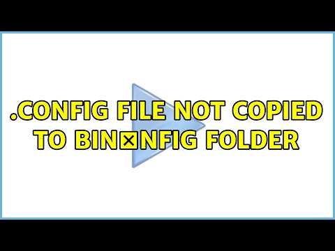 .config file not copied to bin\config folder