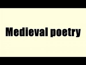 Medieval poetry