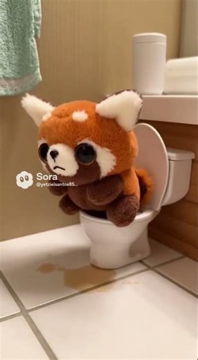 red panda plush got diarrhea