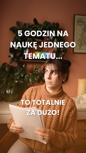 Efektywna nauka 🧠 AI on Instagram: "Poświęcanie 5 godzin twojego cennego czasu na naukę jednego tematu to totalnie za dużo! 😭💀 A ja mam wtedy tylko jedno w głowie: ⏳ to jest 5 godzin Twojego życia. Twojej energii. Twojego skupienia. I jasne - czasem temat jest trudny. Ale w czasach, kiedy masz AI, które może: ✨ streścić materiał ✨ wyciągnąć najważniejsze pojęcia ✨ zrobić pytania pod egzamin ✨ pomóc w powtórkach …siedzenie 5 godzin nad JEDNYM tematem to często po prostu brak systemu, a nie bra