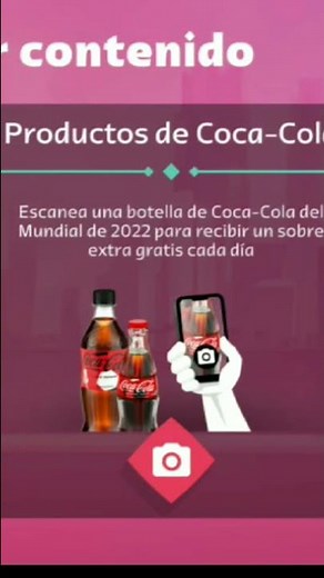 Escanea la botella de Coca-Cola y el álbum Panini sin tener ninguna de las 2