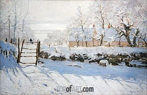 The Magpie | Claude Monet | Painting Reproduction