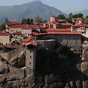 The Meteora, a rock formation in central Greece, holds one of the largest and most precipitously built complexes of Eastern Orthodox monasteries. https://on.natgeo.com/2KvWVHt | National Geographic Travel