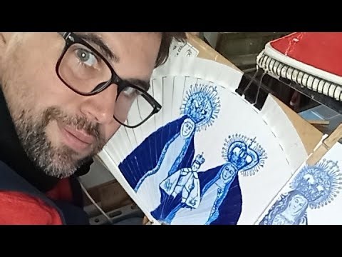 Como pintar un abanico con la imagen de Santa Ana. Parte 3 (FINAL)