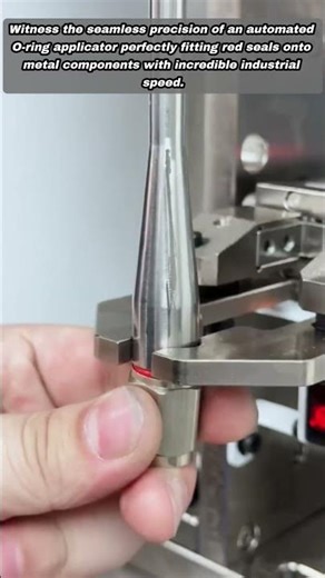 High Speed Automatic Machine Installing Red Rubber O Rings Perfectly