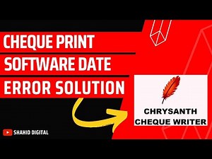 Cheque Print Software Date Error Solution | Cheque Print Problem | How to Print Cheque #knowledge
