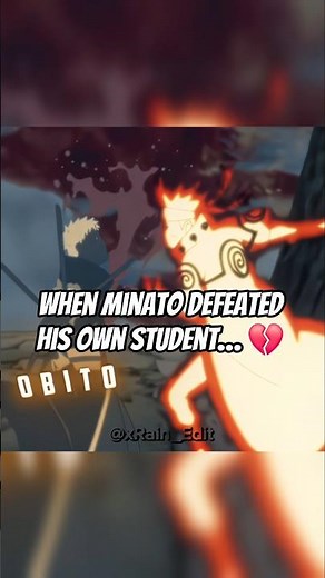 When Minato Defeated His Own Student… 💔 | Obito’s Tragedy #naruto #shorts