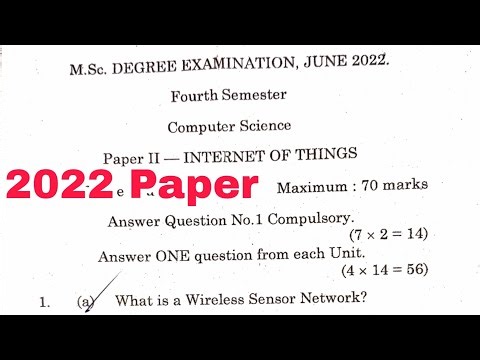 INTERNET OF THINGS 2022 question paper iot question paper 2022