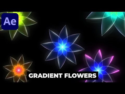 Gradient Flower Bloom Animation in After Effects - After Effects Tutorial | No Plugins