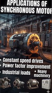 Applications of Synchronous Motor#education #electricalmachines #engineeringshorts #synchronicity