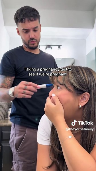 Taking a pregnancy test to see if we’re pregnant: honest reaction