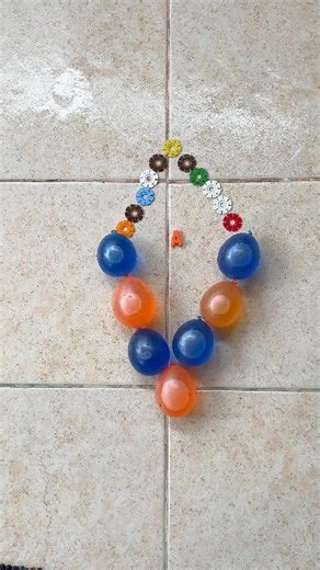 Blue vs Orange Popping Water Balloons in Reverse Slow Motion #poppballons #funny #asmr #satisfying