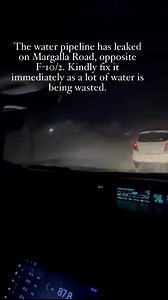 The water pipeline has leaked on Margalla Road, opposite F-10/2. Kindly fix it immediately as a lot of water is being wasted. #insta #islamabad #helpingothers | Islamabad Beauty of Pakistan